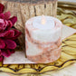 Pink Calcite Tea-Light Holder