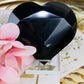 Black Obsidian Faceted Heart