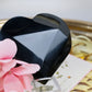 Black Obsidian Faceted Heart