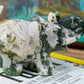 Moss Agate Elephants