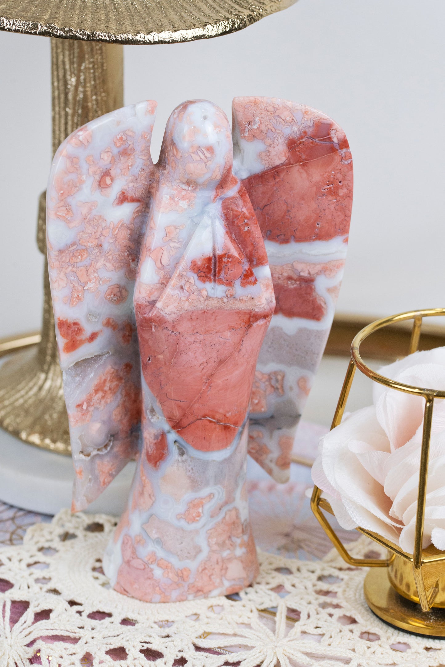 Pink Agate Angel