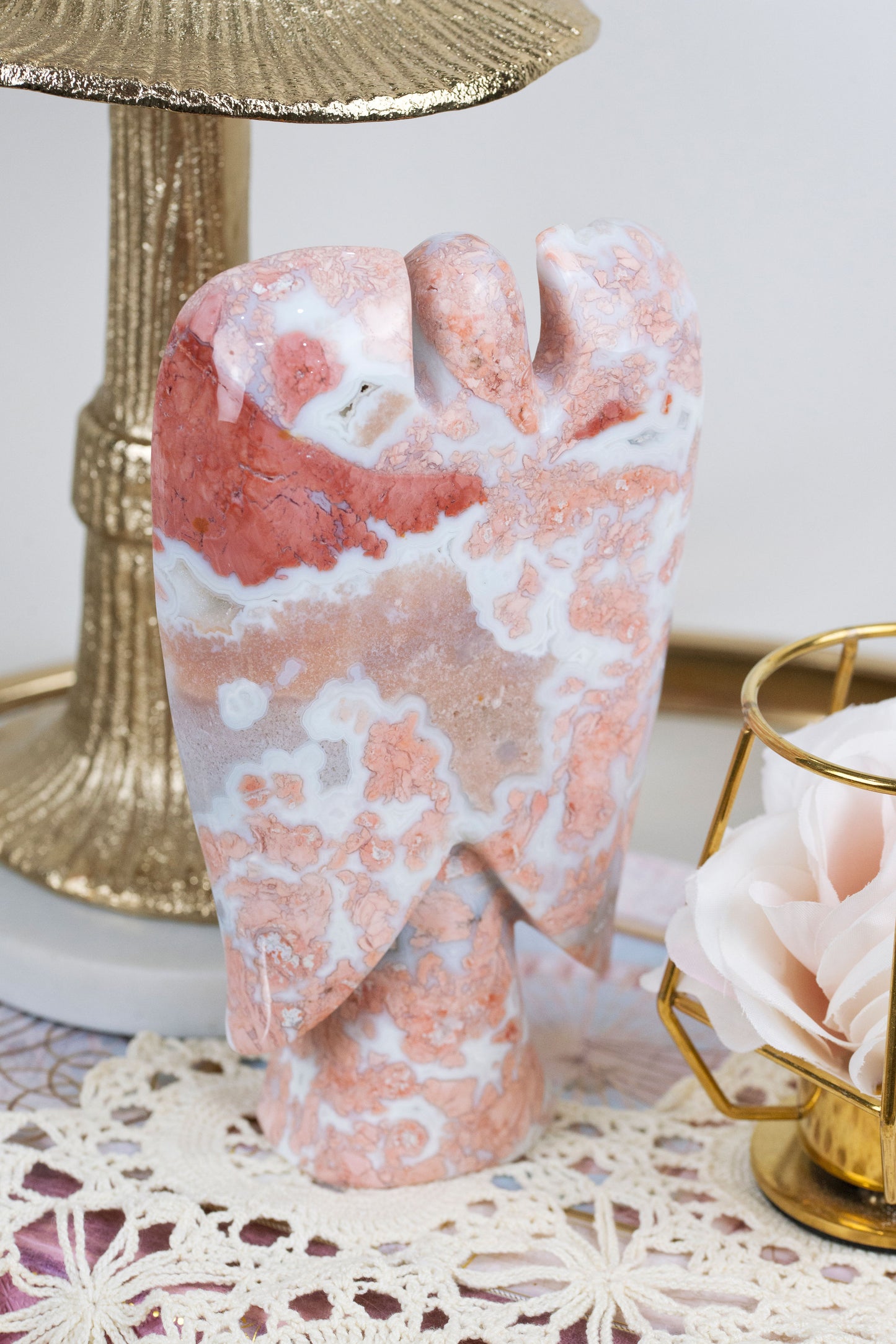 Pink Agate Angel