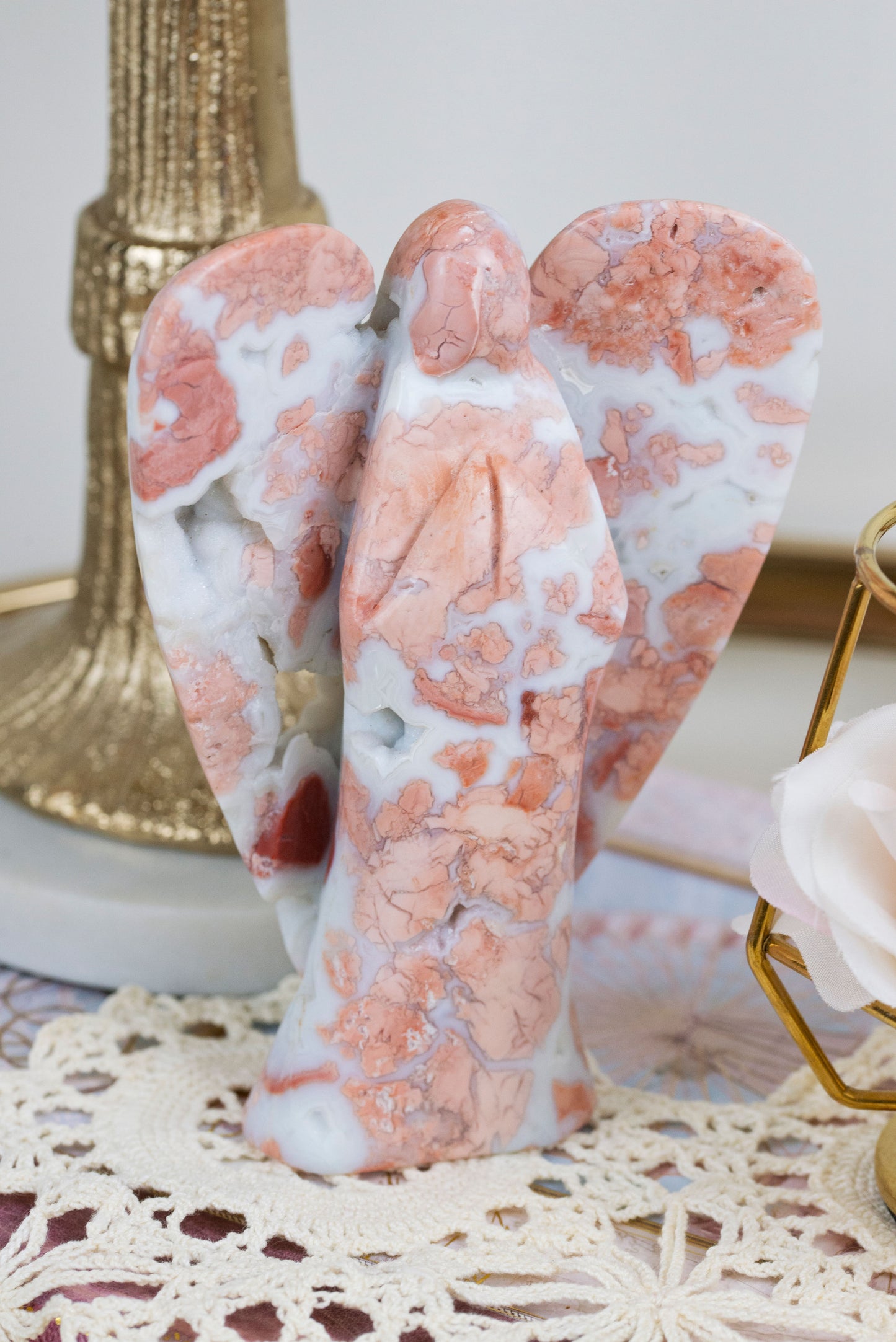 Pink Agate Angel