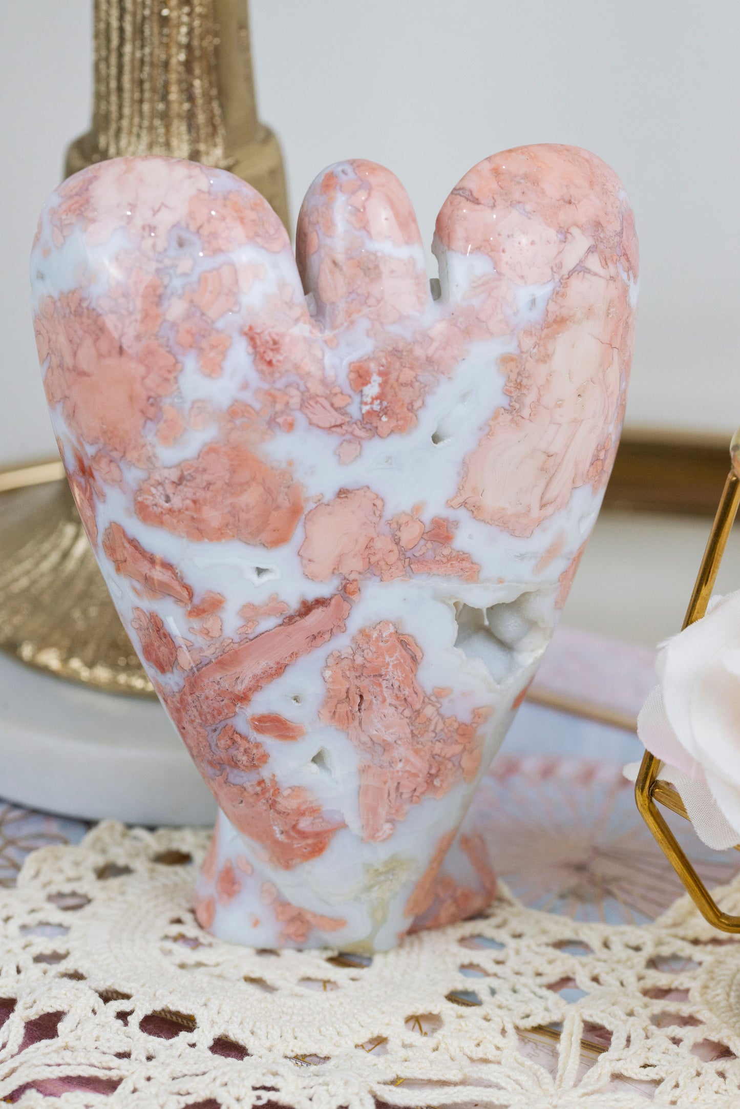 Pink Agate Angel