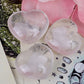 Clear Quartz Puffy Hearts