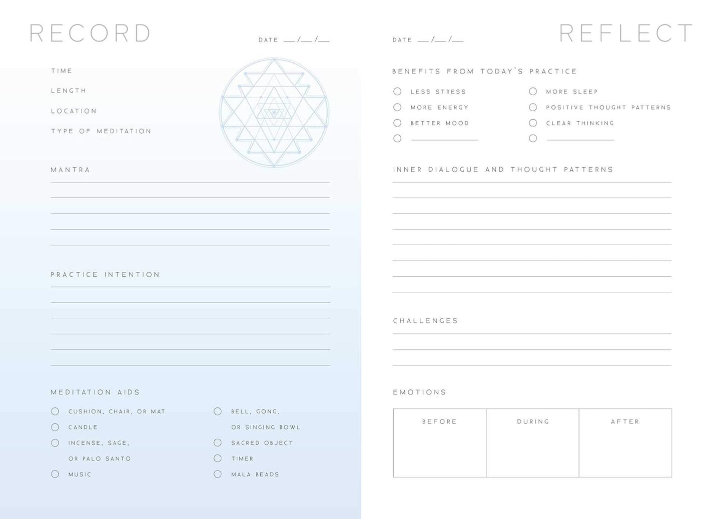 Meditation | A Day & Night Reflection Journal