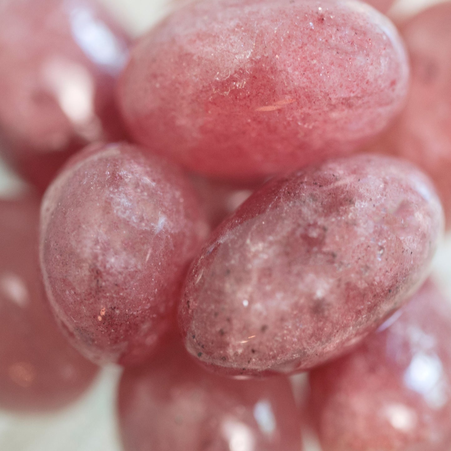 Strawberry Quartz Tumbles