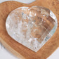 Clear Quartz Faceted Heart