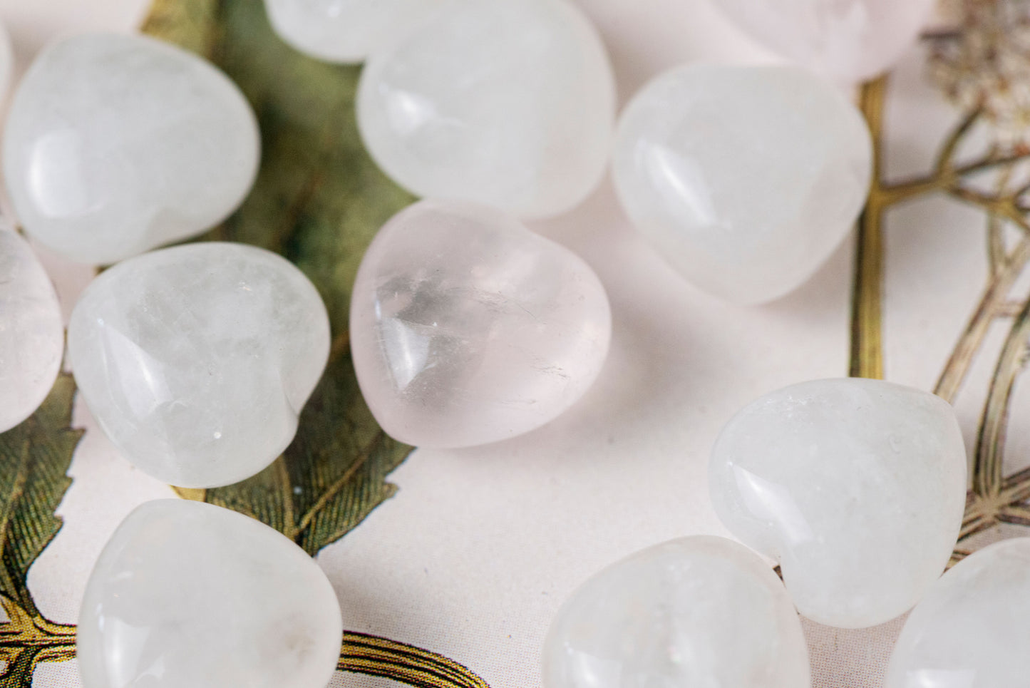 Clear Quartz Mini Hearts