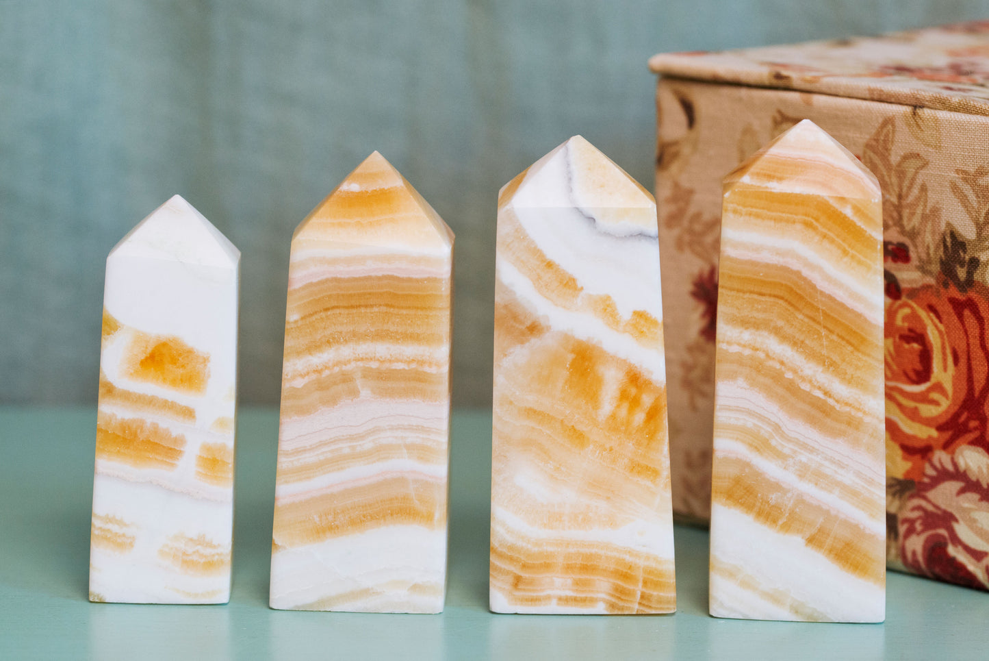 Orange Calcite Towers