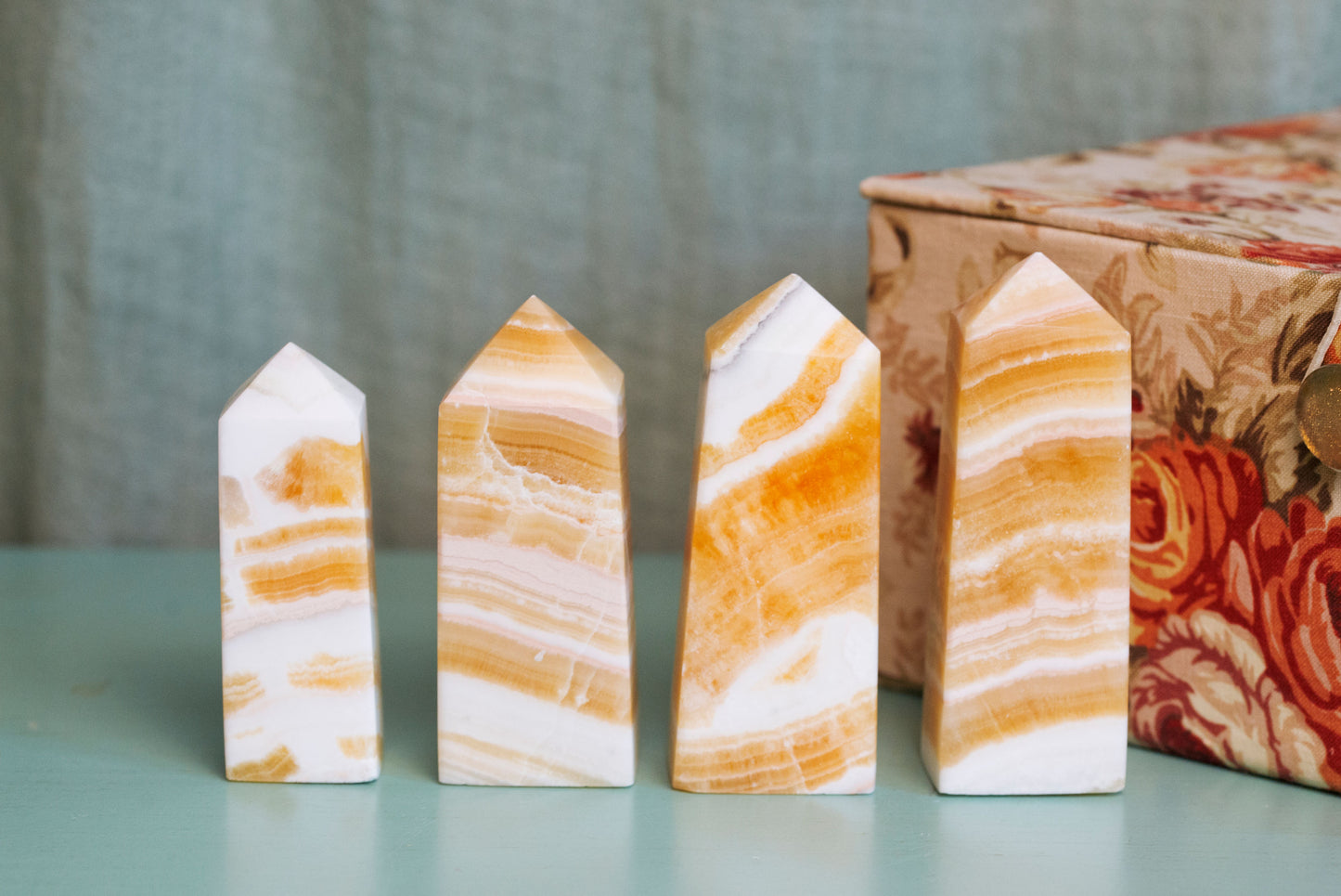 Orange Calcite Towers