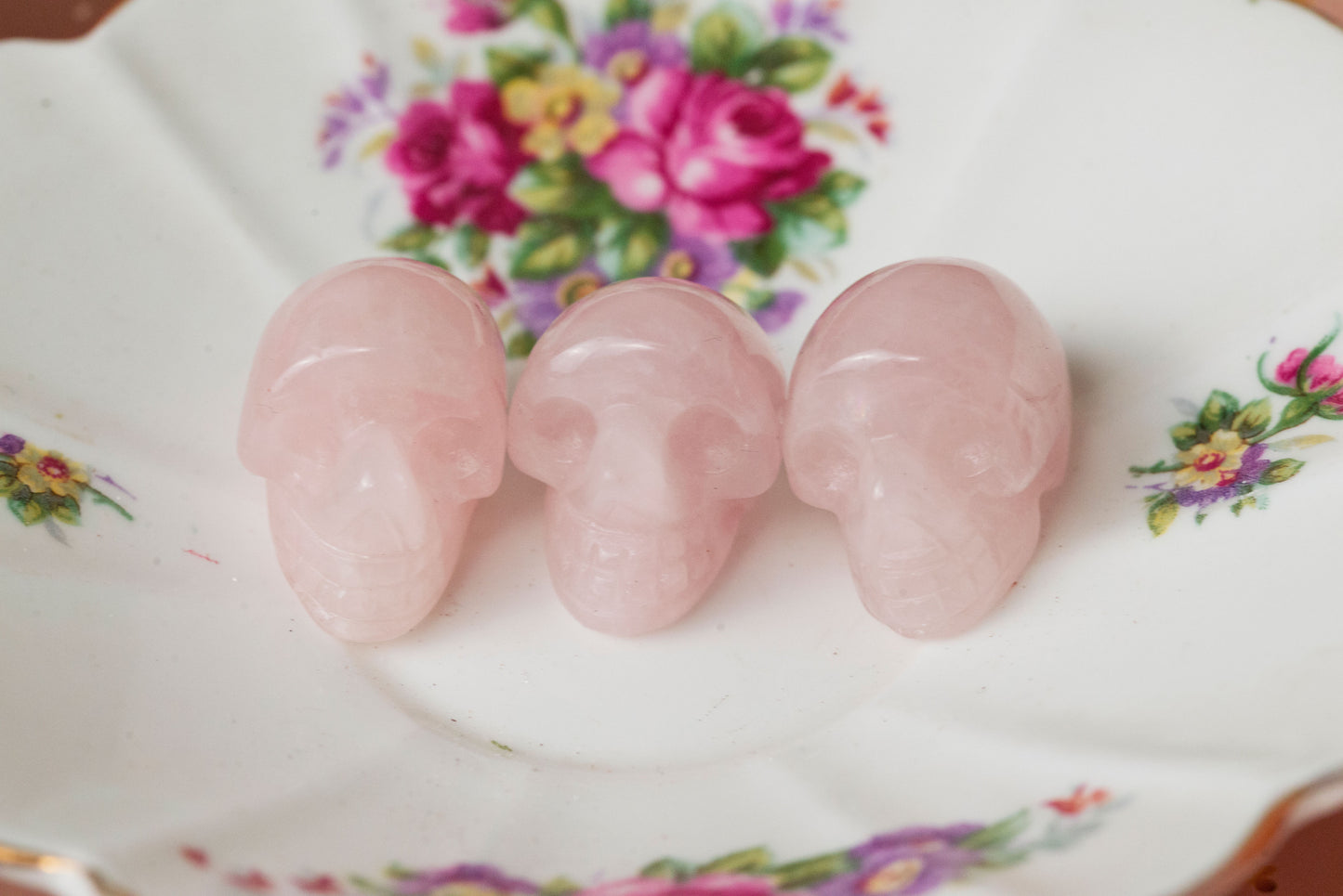 Rose Quartz Mini Skulls