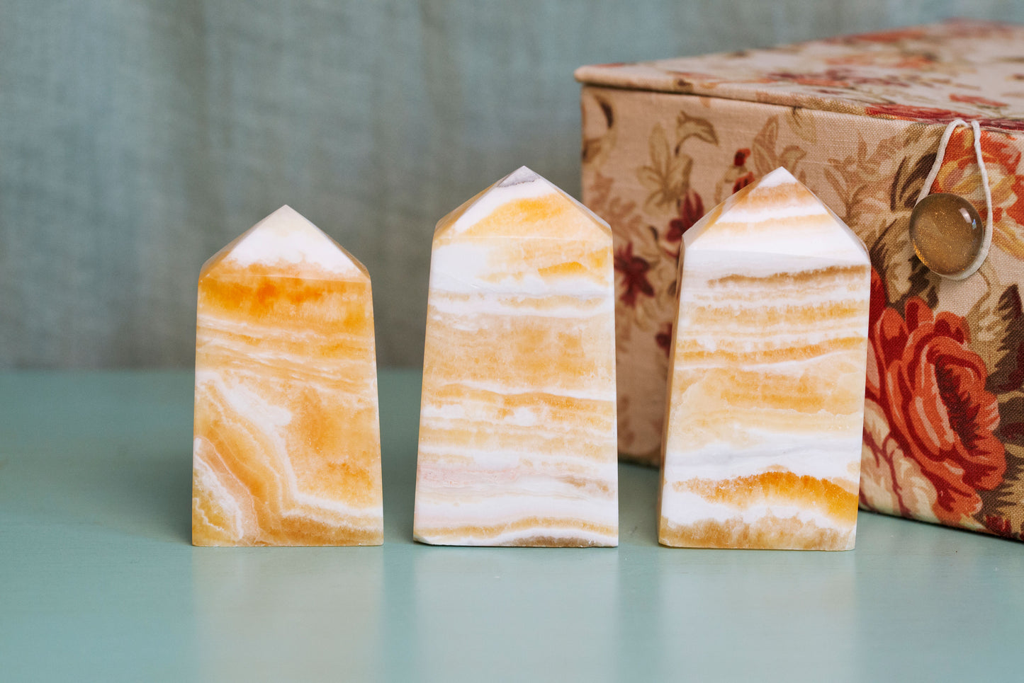 Orange Calcite Towers