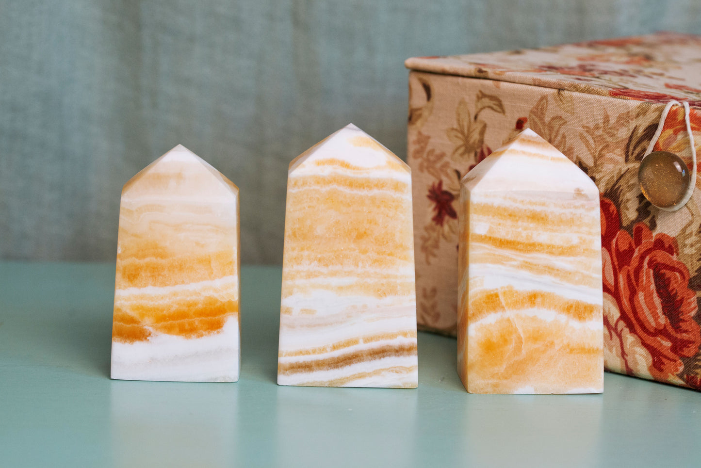 Orange Calcite Towers