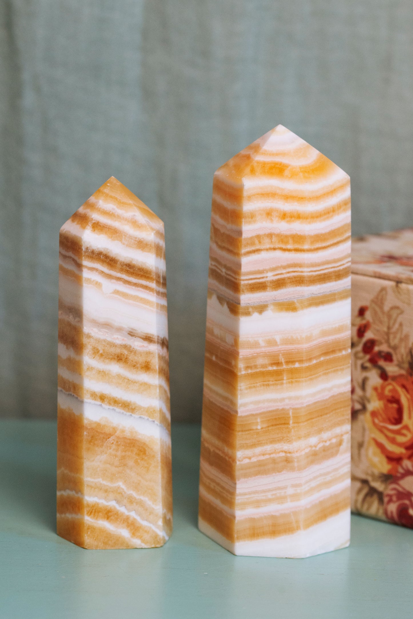 Orange Calcite Towers