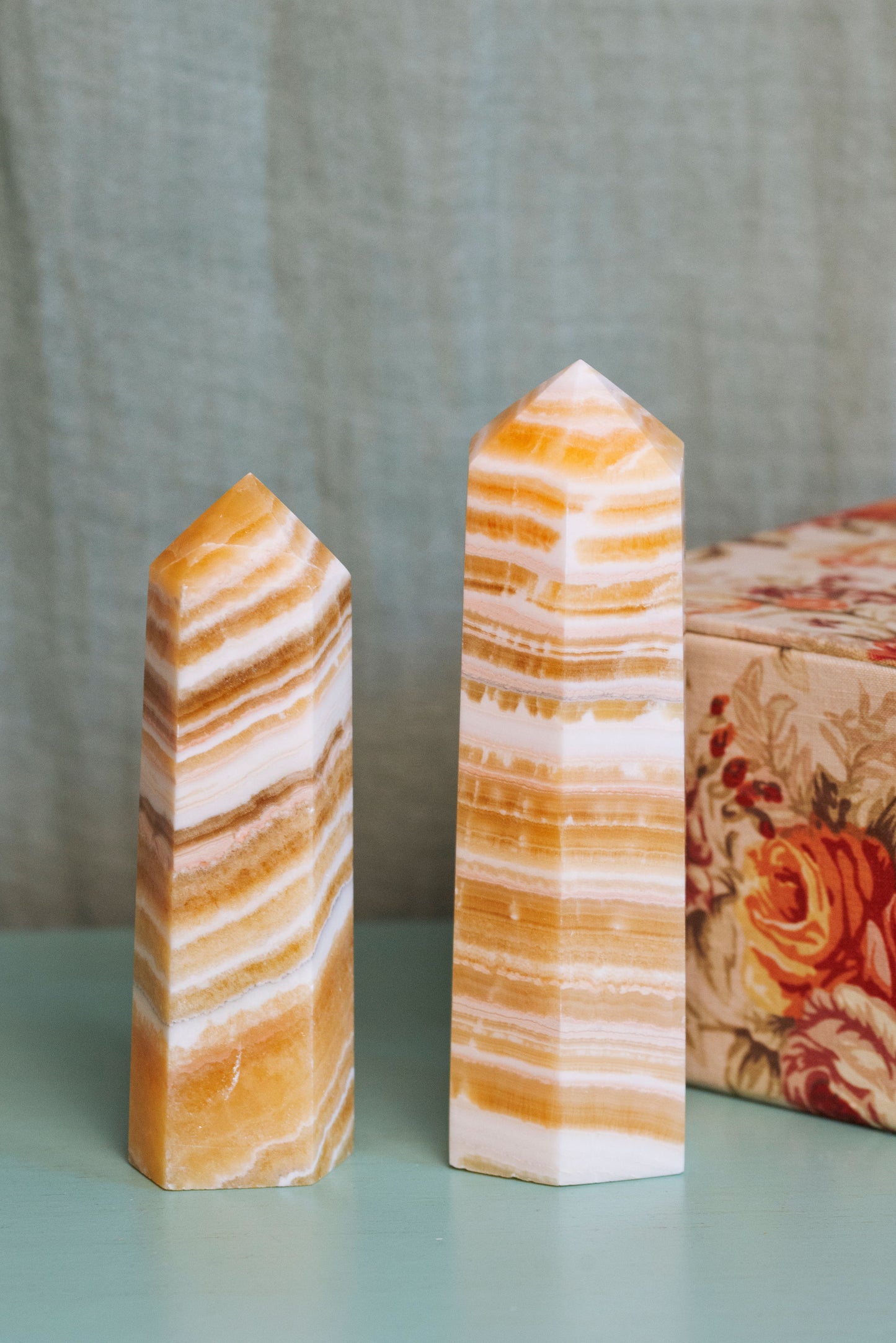 Orange Calcite Towers