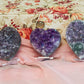 Amethyst Druzy Heart