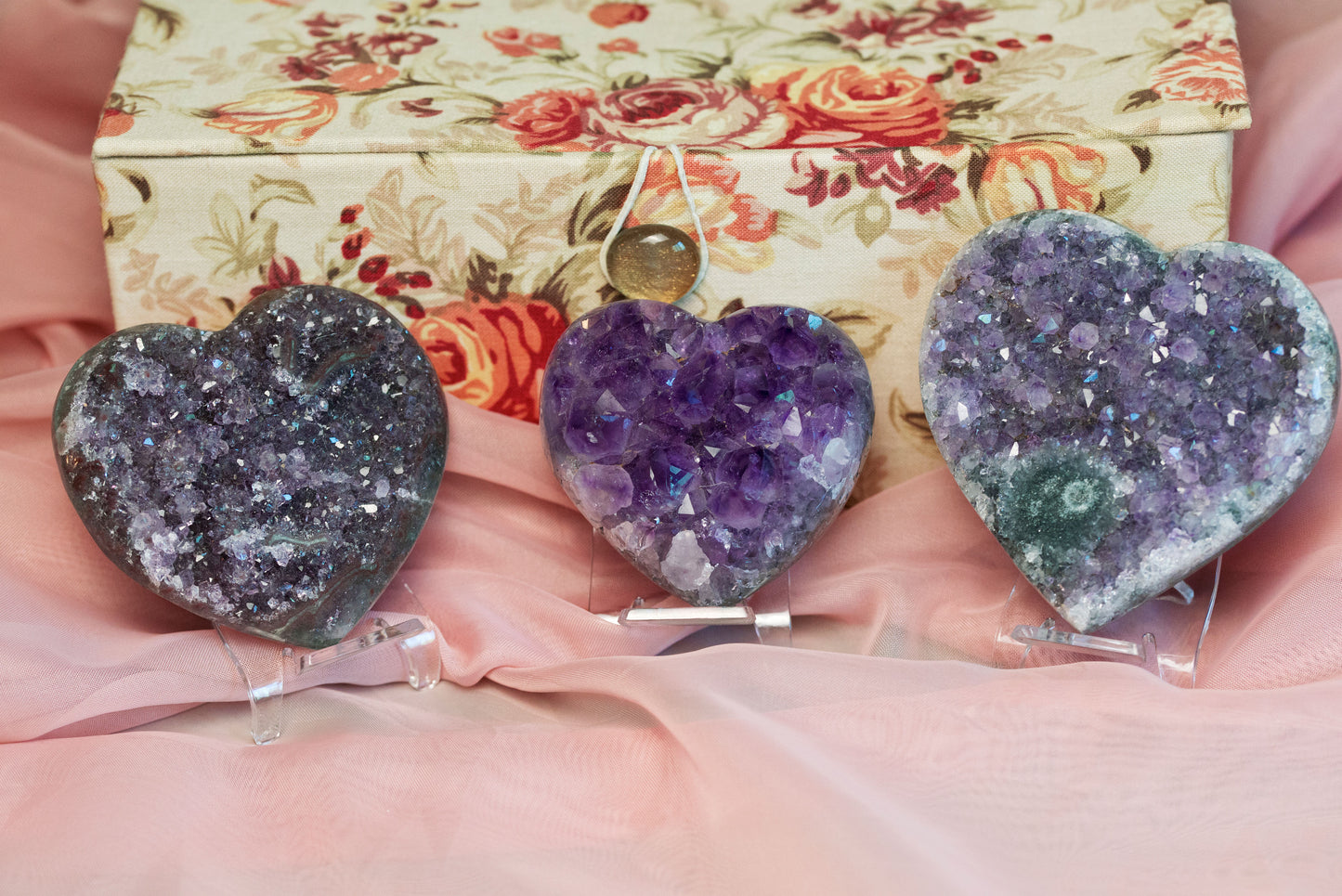 Amethyst Druzy Heart