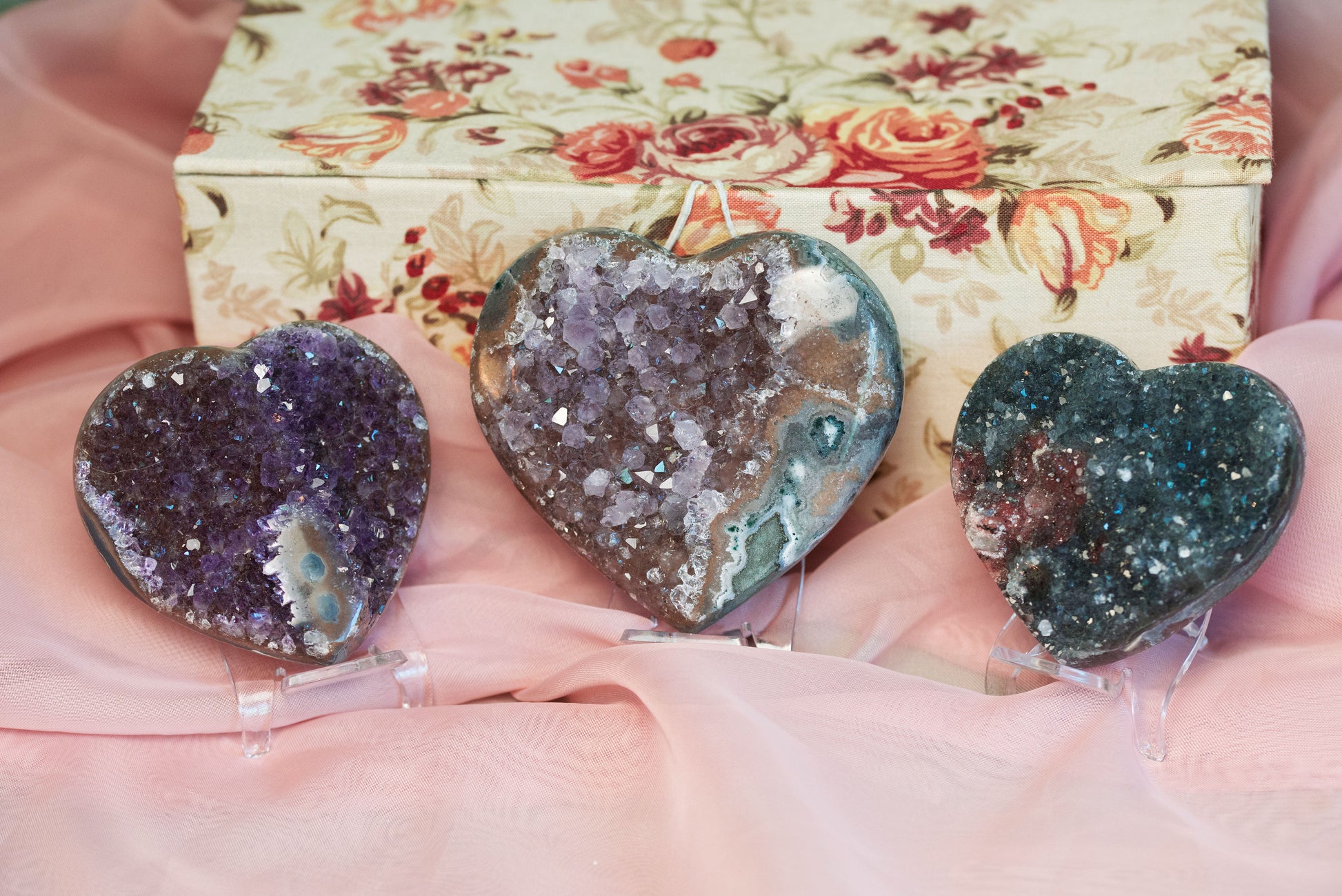 Amethyst Druzy Heart