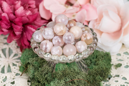 Flower Agate Mini Spheres