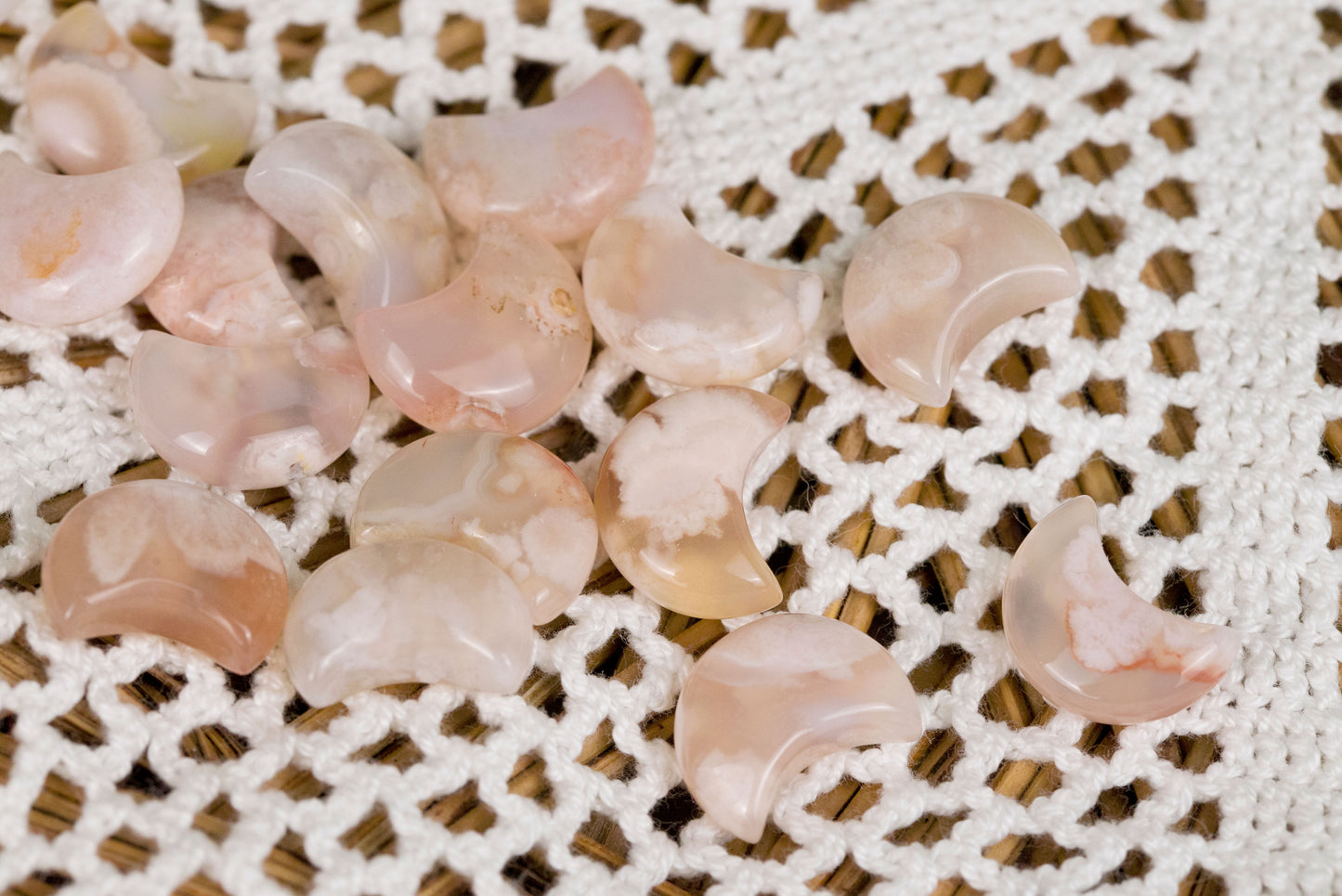 Flower Agate Mini Moons