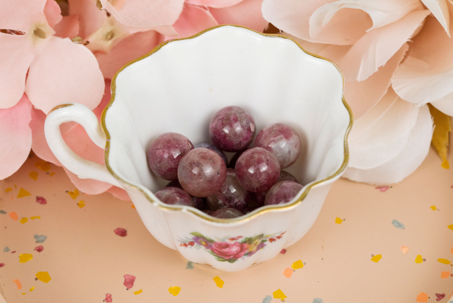 Lavender Rose Quartz Mini Spheres