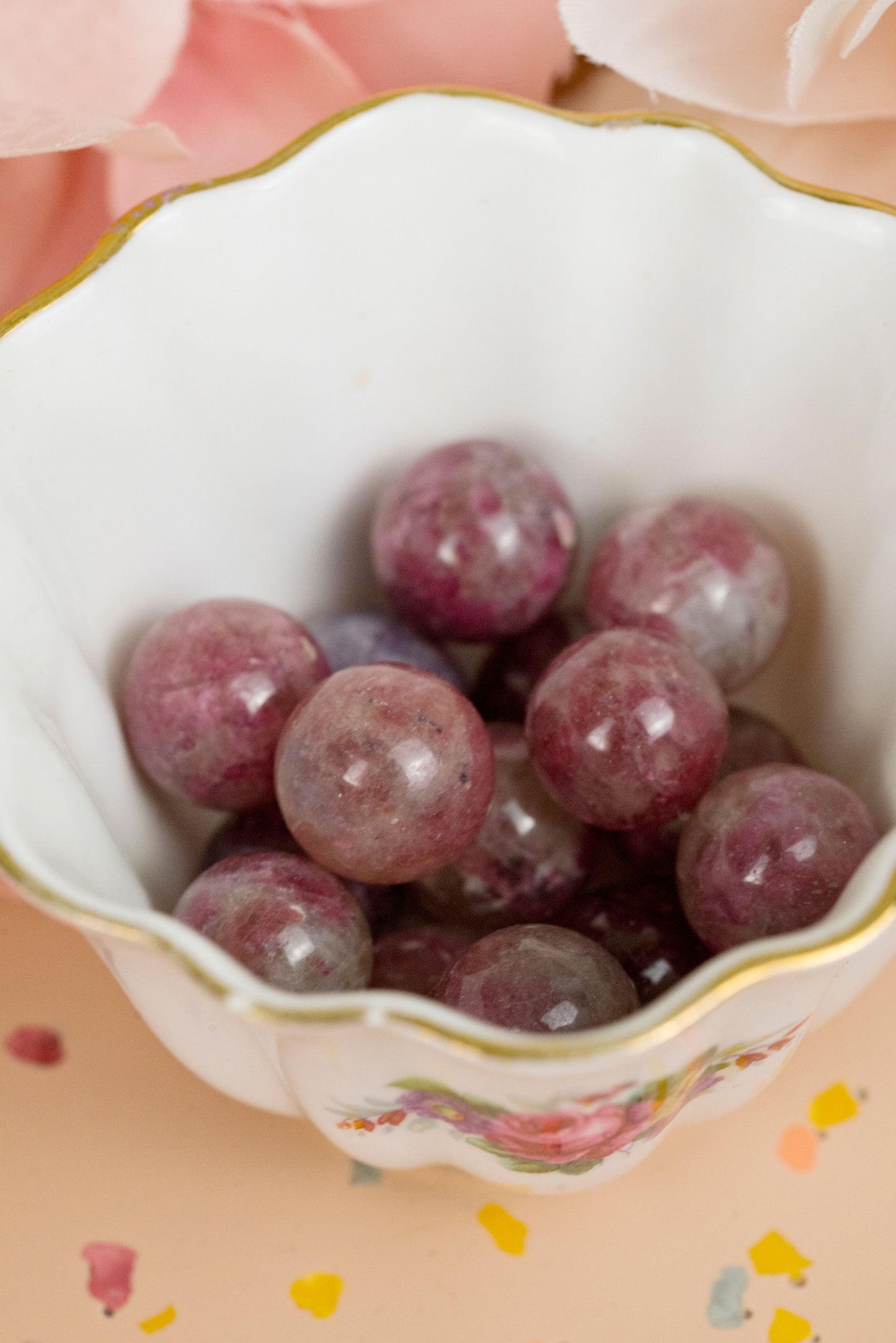 Lavender Rose Quartz Mini Spheres