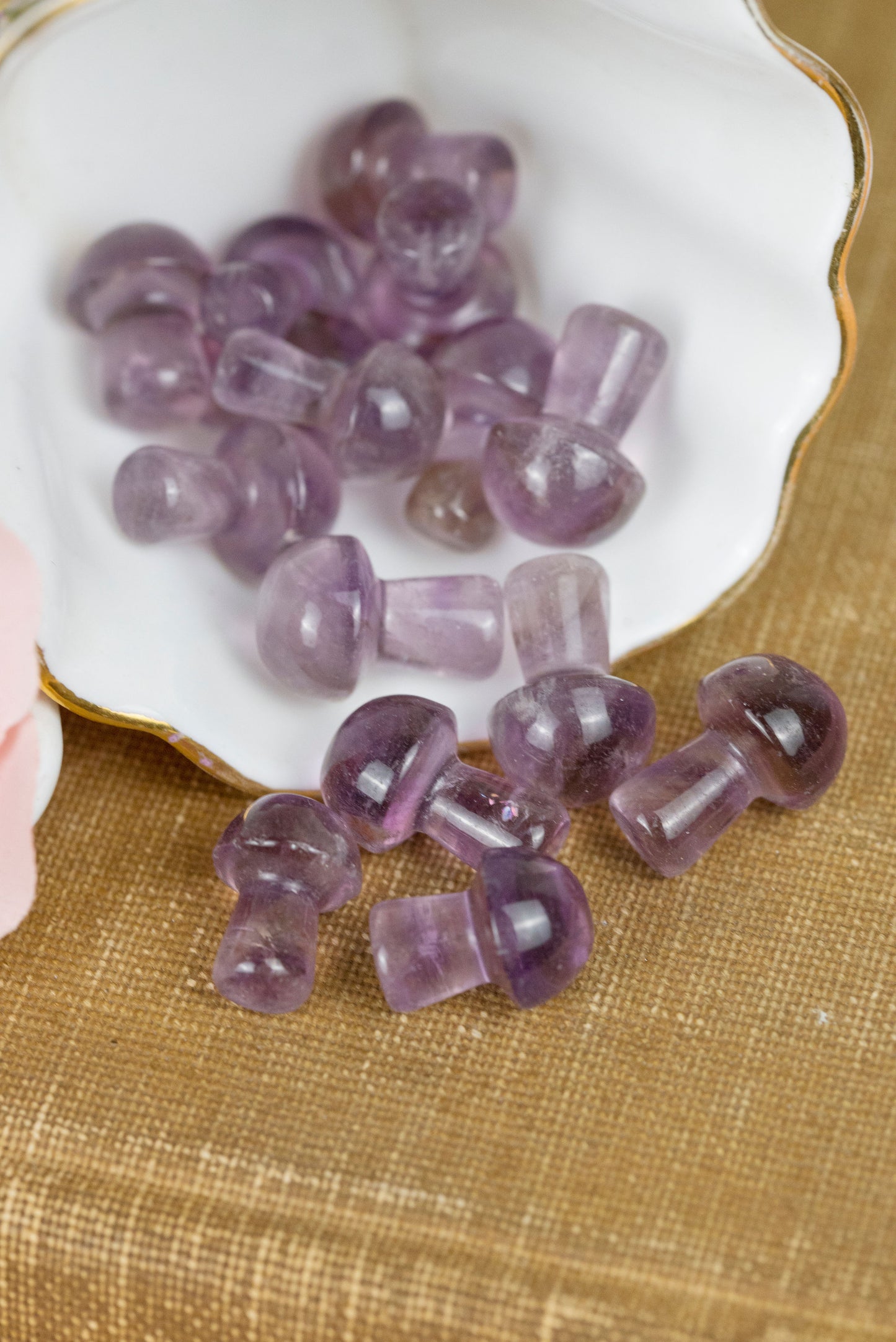 Purple Fluorite Mushrooms