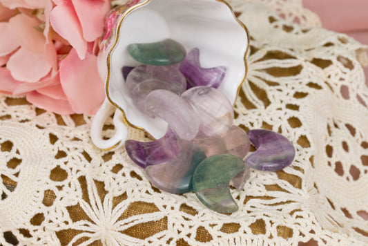 Rainbow Fluorite Mini Moons