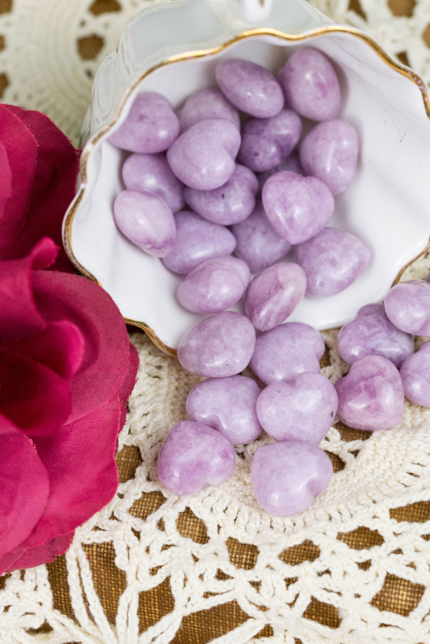 Lepidolite Mini Hearts