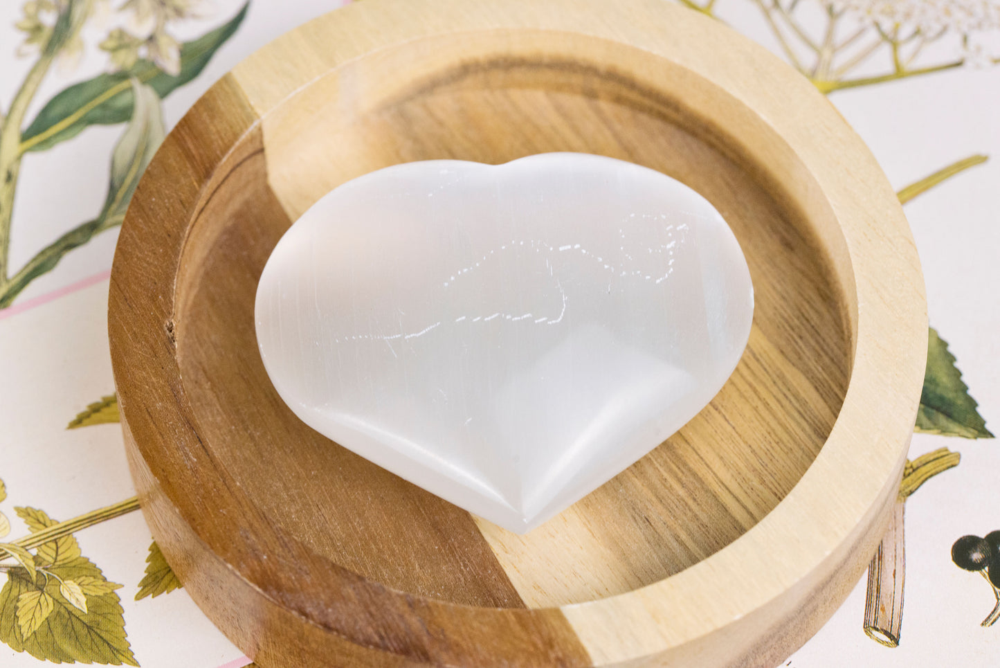 Selenite Puffy Hearts