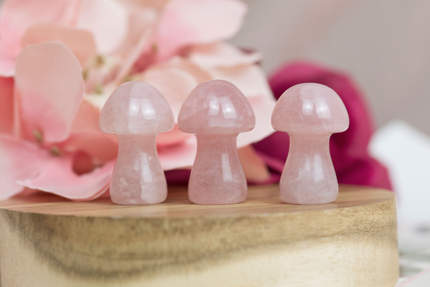 Rose Quartz Mushrooms