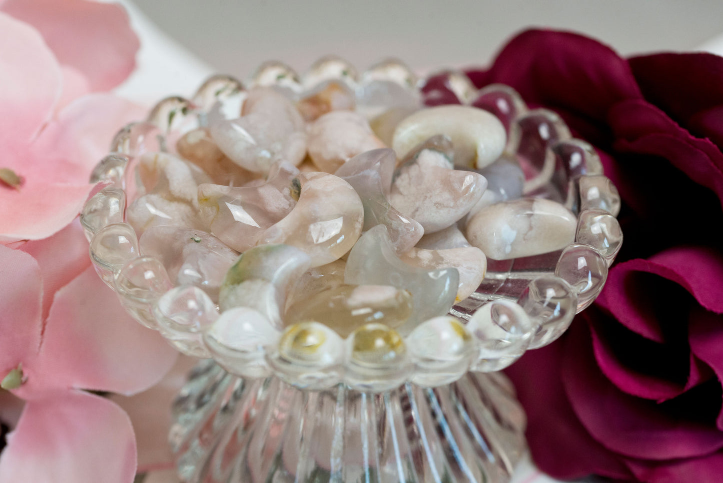 Flower Agate Mini Moons