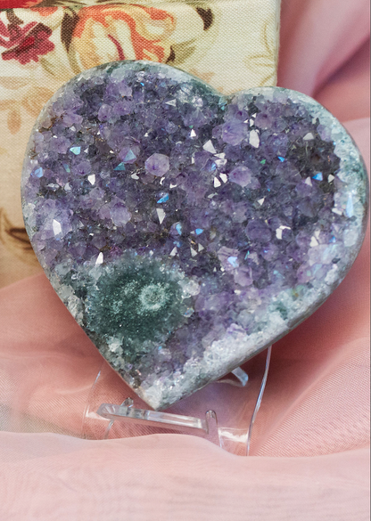 Amethyst Druzy Heart