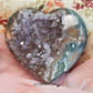 Amethyst Druzy Heart